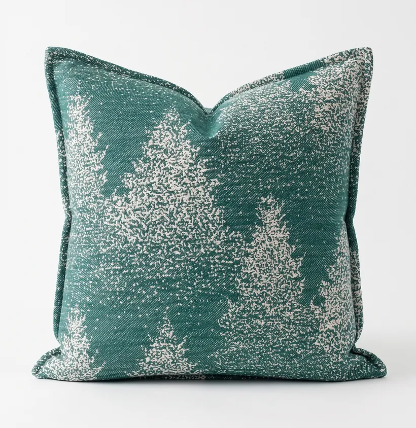 SanVia Alpine Moss & Snow decorative pillow, 20 × 20 in